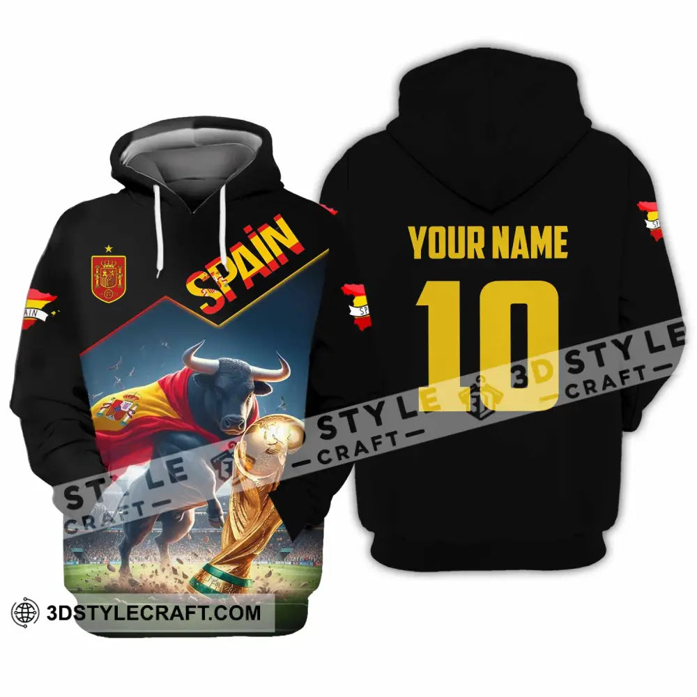 Unisex Shirt - Custom Spain World Cup 2026 3D Shirt Hoodie / S T-shirt