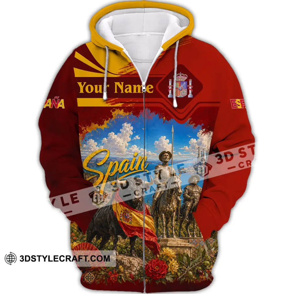 Unisex Shirt - Custom Spain Shirt - Zipper Hoodie / S - T-shirt