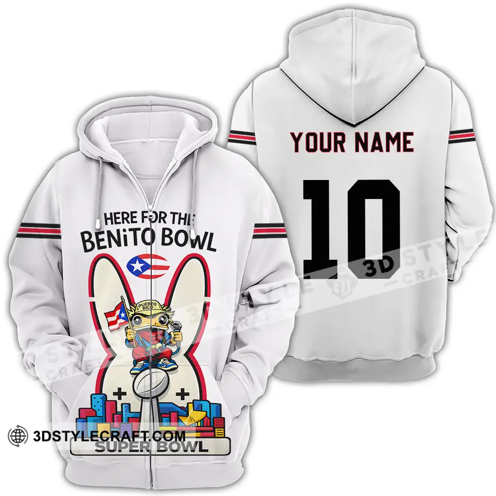 Unisex Shirt - Custom Super Bowl 3D Shirt Zipper Hoodie / S T-shirt