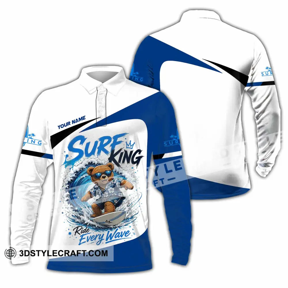 Unisex Shirt - Custom Surf King Shirt - Long Sleeve Polo / S - T-shirt