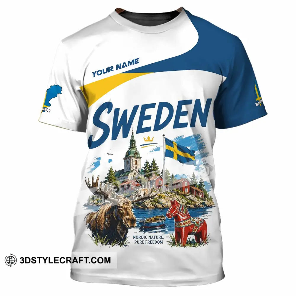 Unisex Shirt - Custom Sweden Shirt - T-Shirt / S - T-shirt