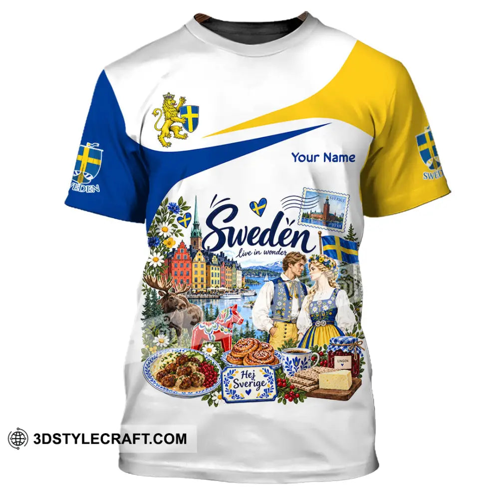 Unisex Shirt - Custom Sweden Shirt - T-Shirt / S - T-shirt