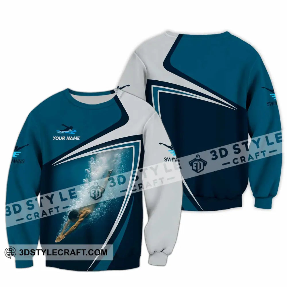 Unisex Shirt - Custom Swimming 3D Shirt - Long Sleeve / S - T-shirt