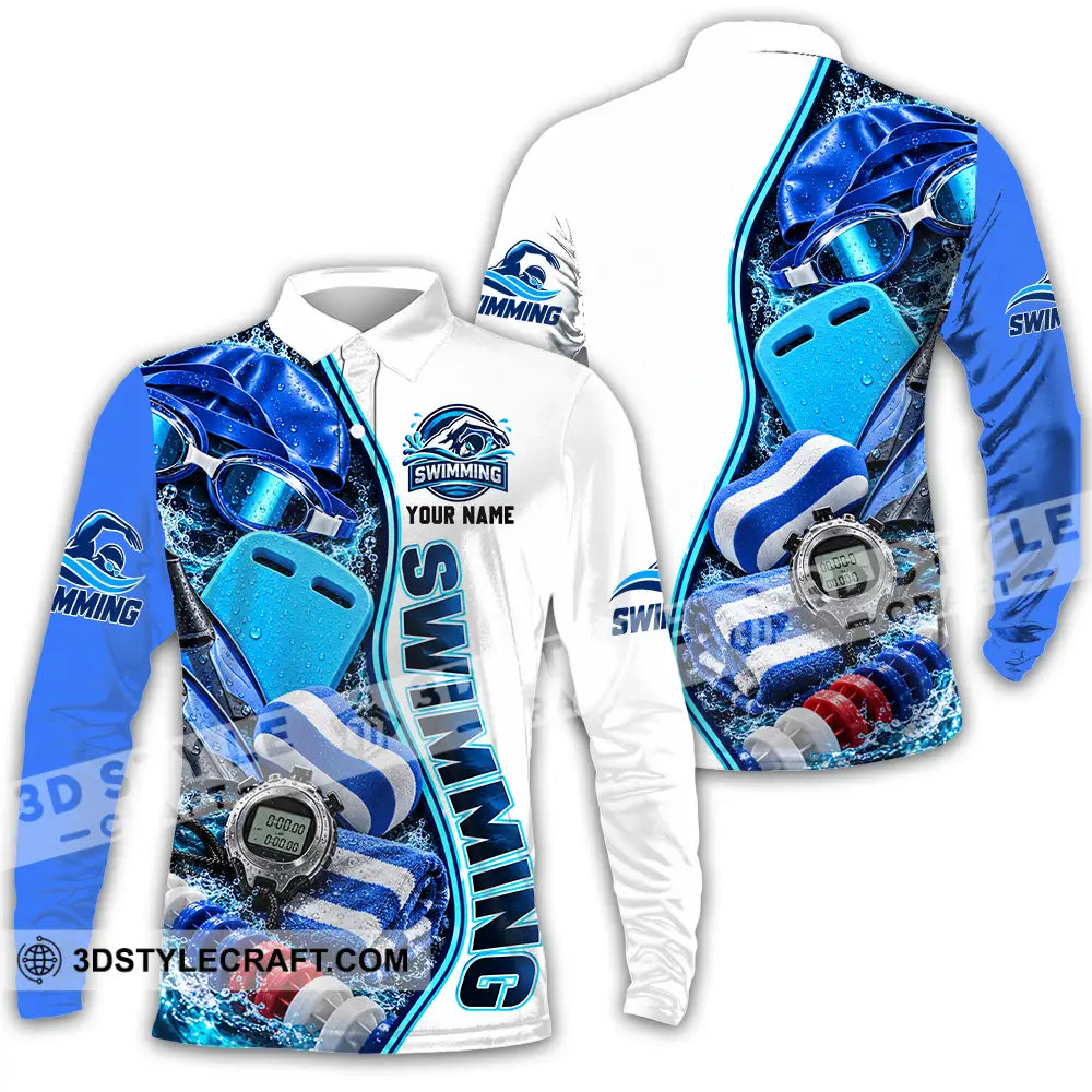 Unisex Shirt - Custom Swimming Shirt - Long Sleeve Polo / S - T-shirt