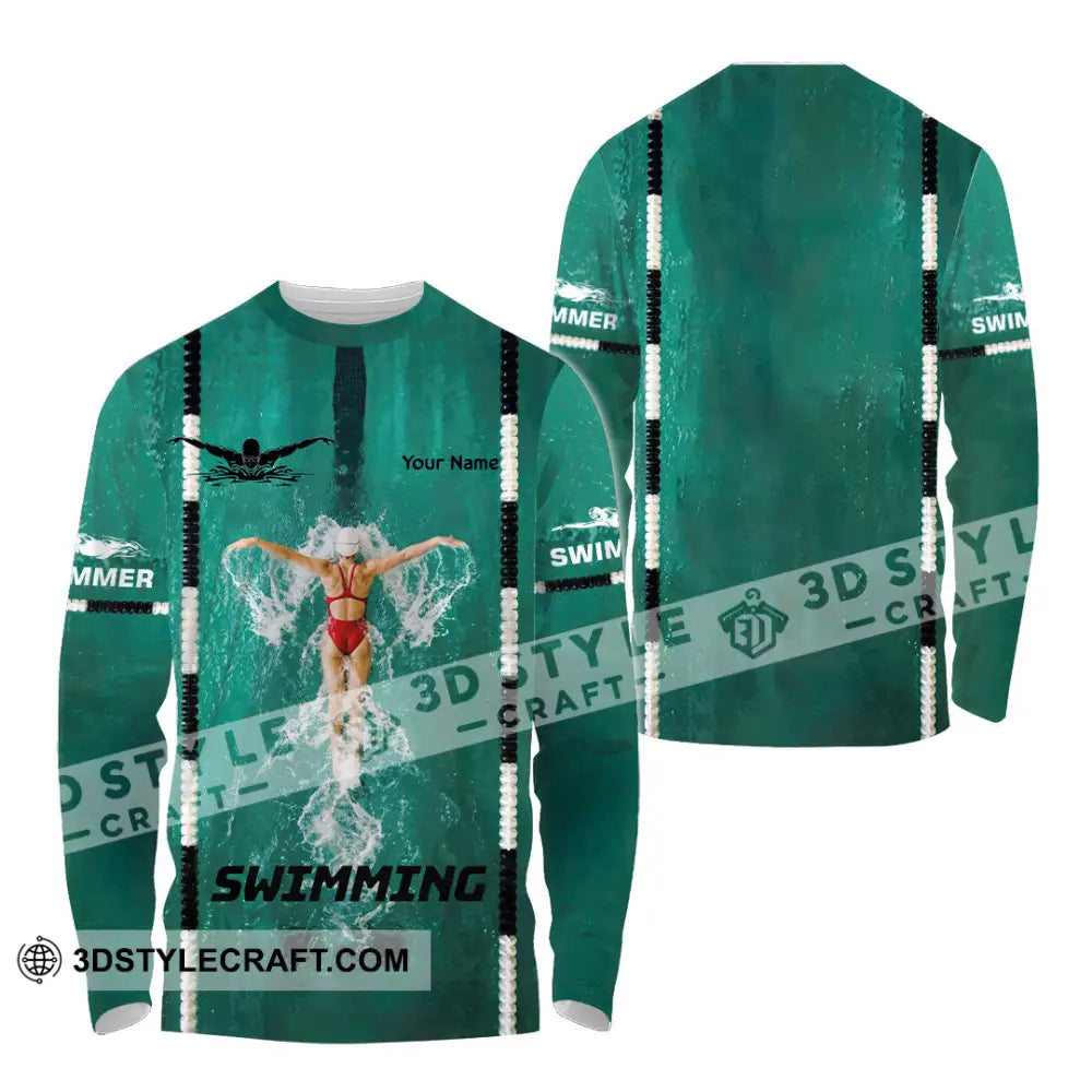Unisex Shirt - Custom Swimming Shirt - Long Sleeve Shirt / S - T-shirt