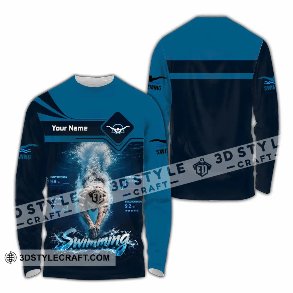 Unisex Shirt - Custom Swimming Shirt - Long Sleeve Shirt / S - T-shirt