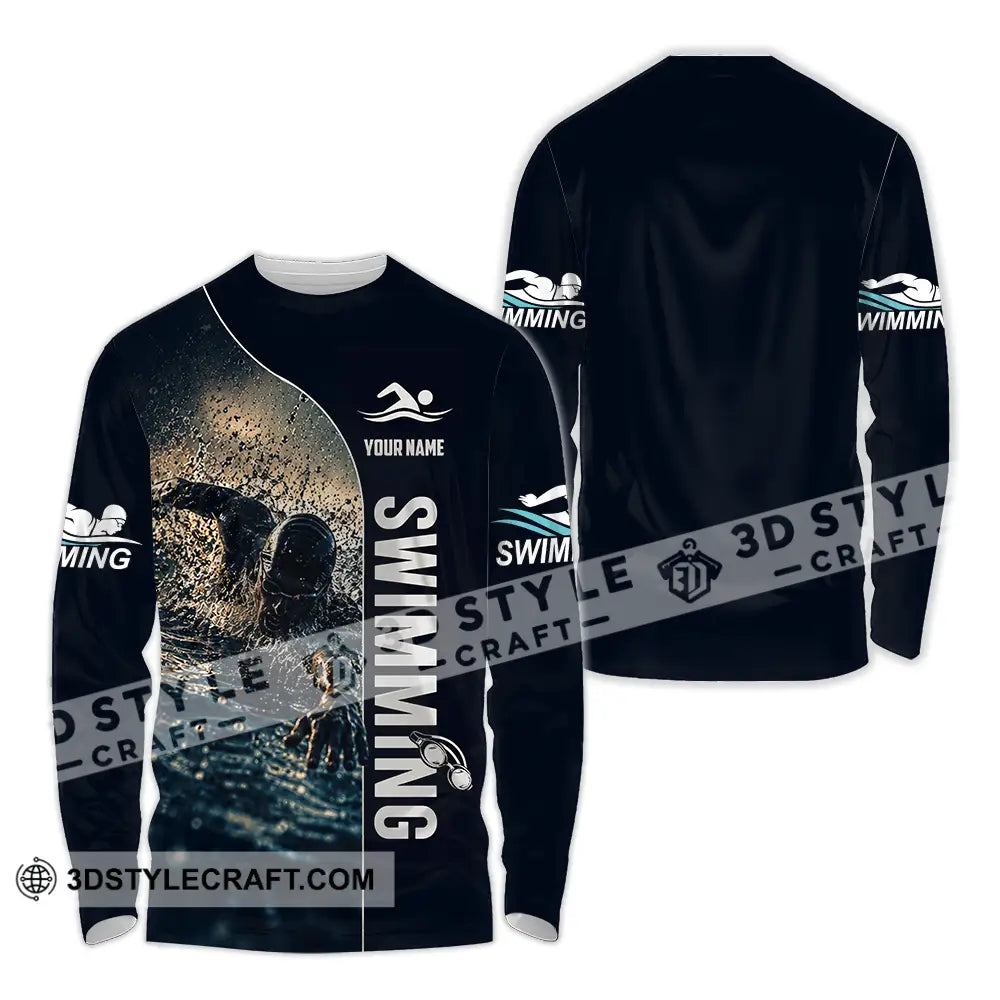 Unisex Shirt - Custom Swimming Shirt - Long Sleeve Shirt / S - T-shirt