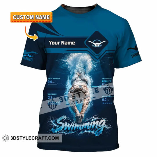 Unisex Shirt - Custom Swimming Shirt style option 1