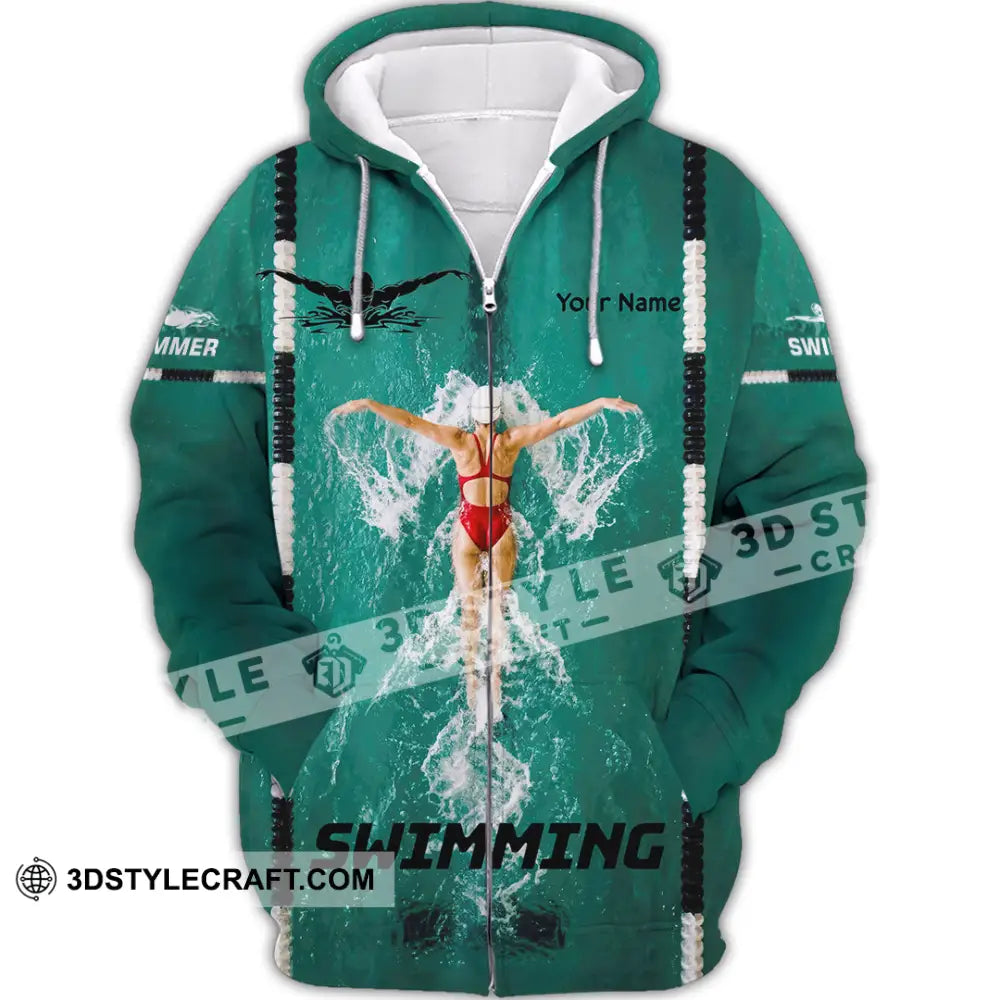 Unisex Shirt - Custom Swimming Shirt - Zipper Hoodie / S - T-shirt