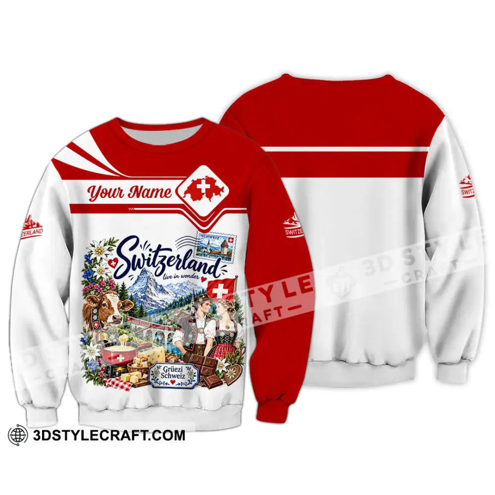 Unisex Shirt - Custom Switzerland Shirt - Long Sleeve / S - T-shirt