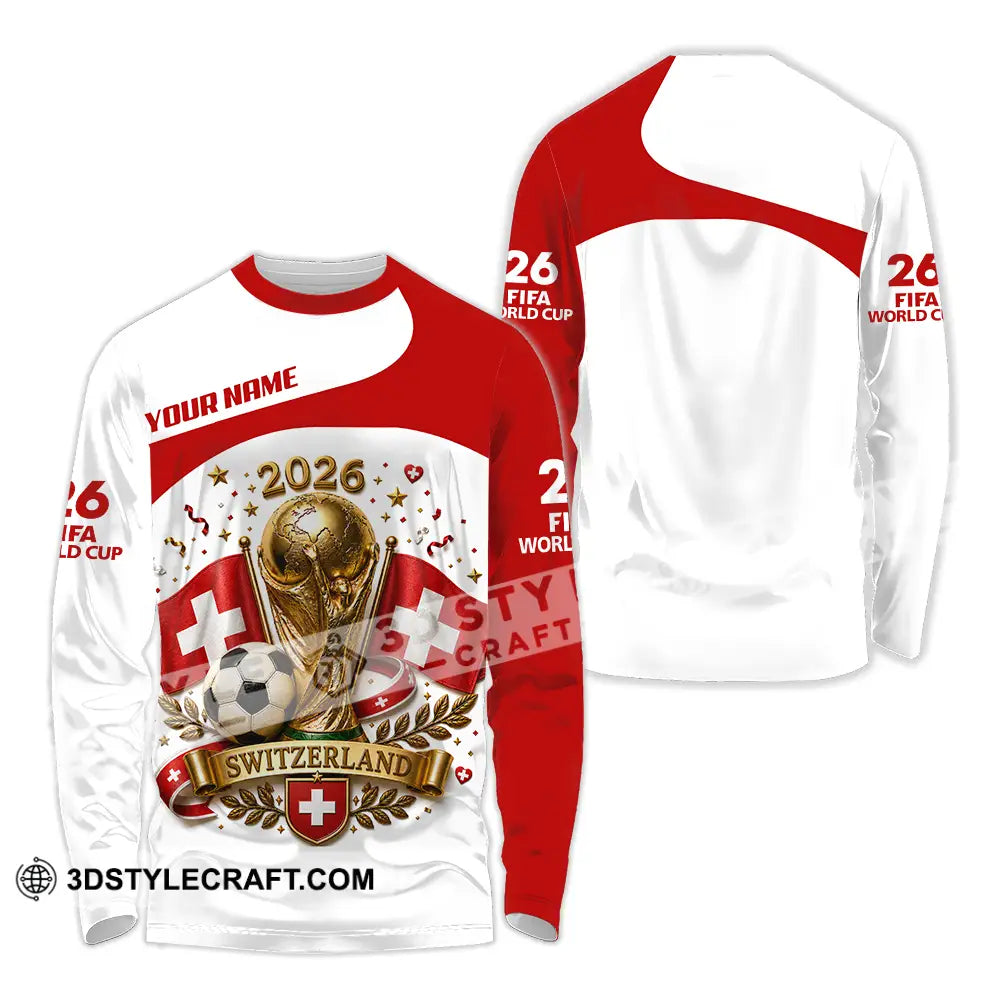 Unisex Shirt - Custom Switzerland World Cup 2026 Shirt - Long Sleeve Shirt / S - T-shirt