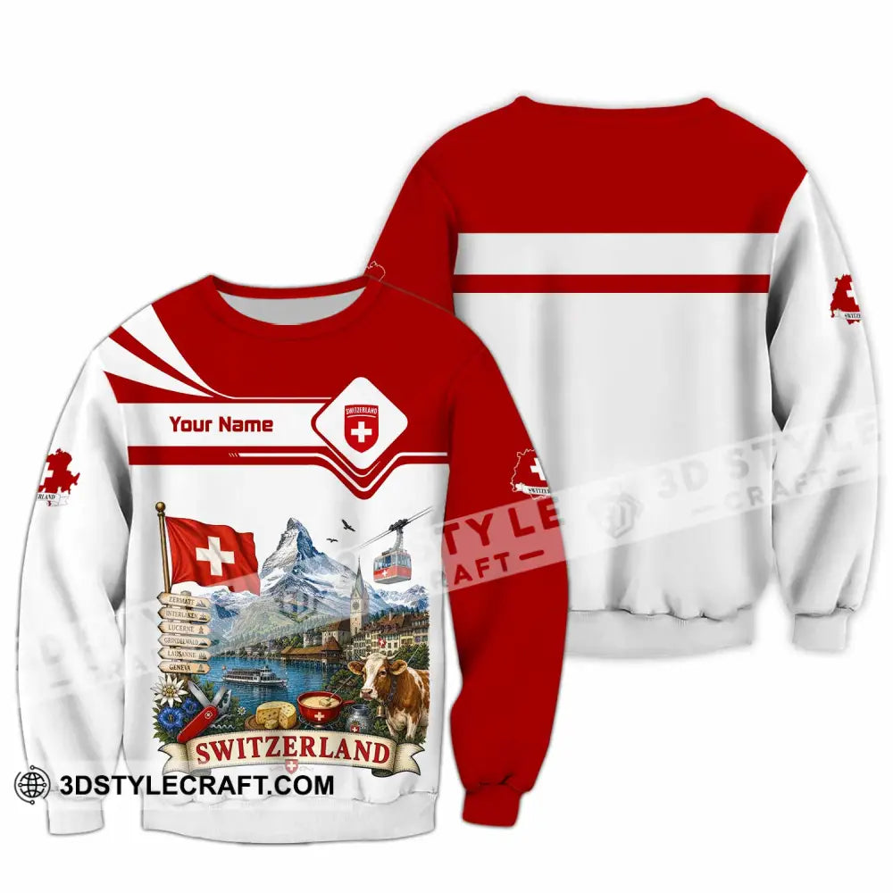 Unisex Shirt - Custom Switzerland Shirt - Long Sleeve / S - T-shirt
