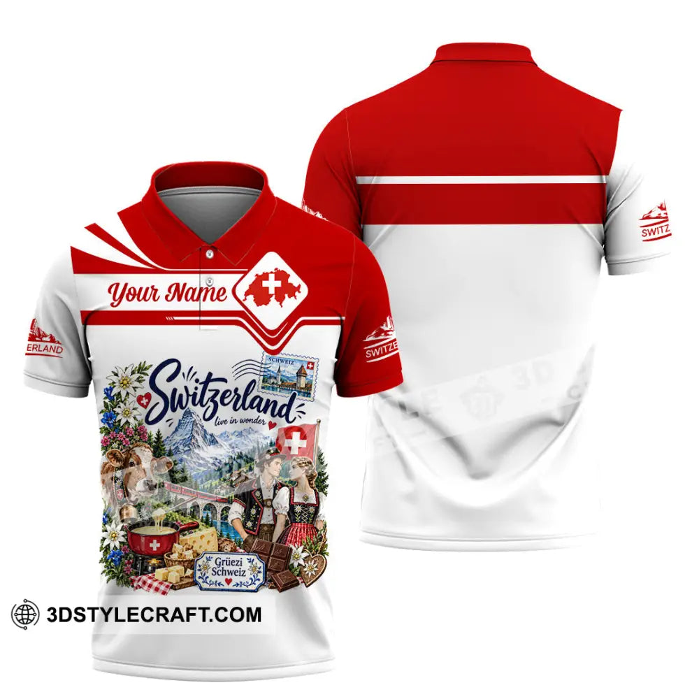 Unisex Shirt - Custom Switzerland Shirt - Polo Shirt / S - T-shirt