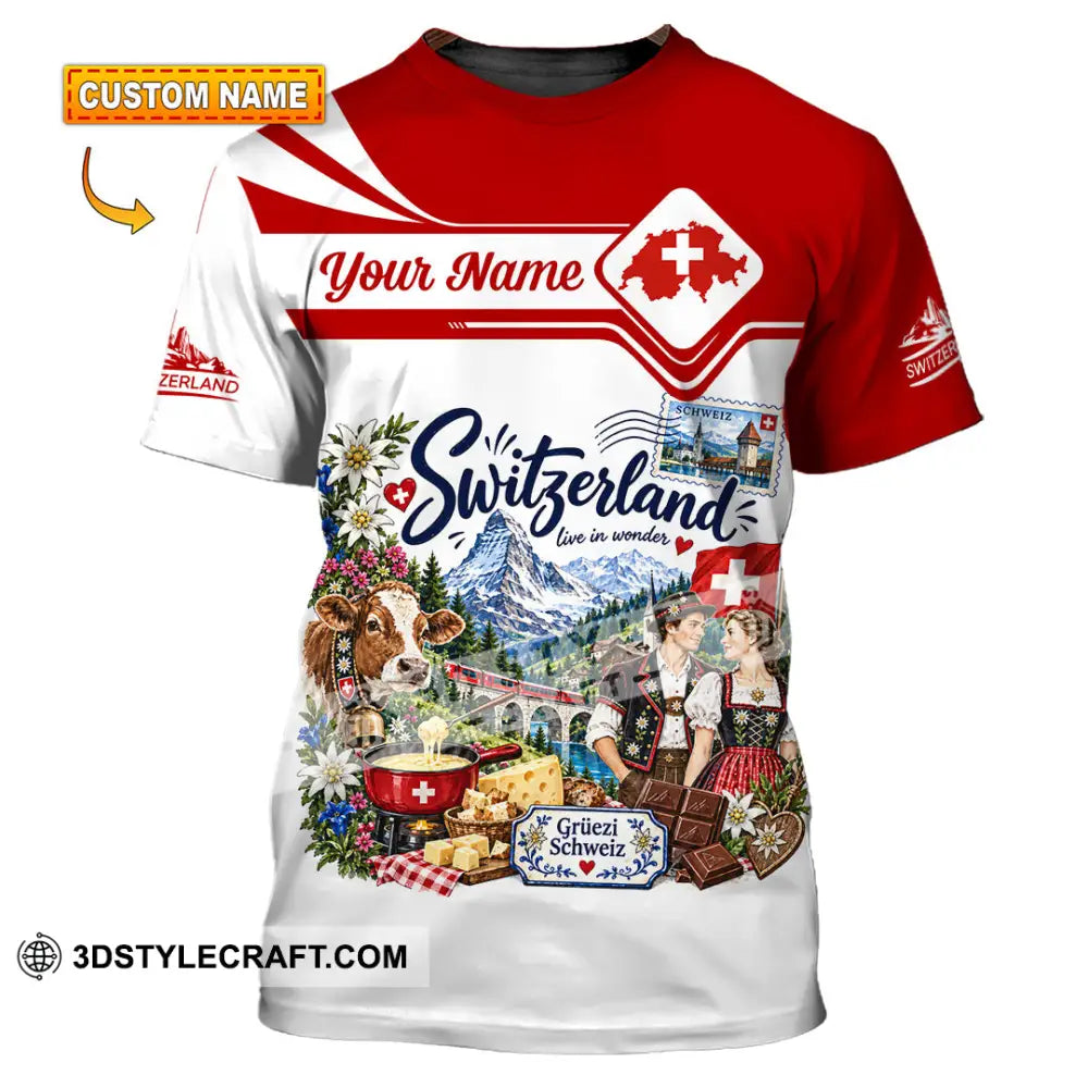Unisex Shirt - Custom Switzerland Shirt - T-shirt