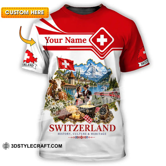 Unisex Shirt - Custom Switzerland Shirt style option 1