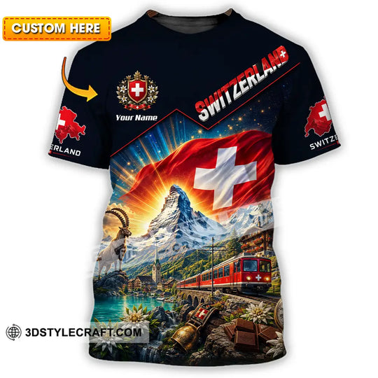 Unisex Shirt - Custom Switzerland Shirt style option 1