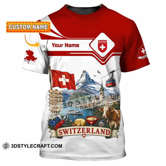 Unisex Shirt - Custom Switzerland Shirt style option 1