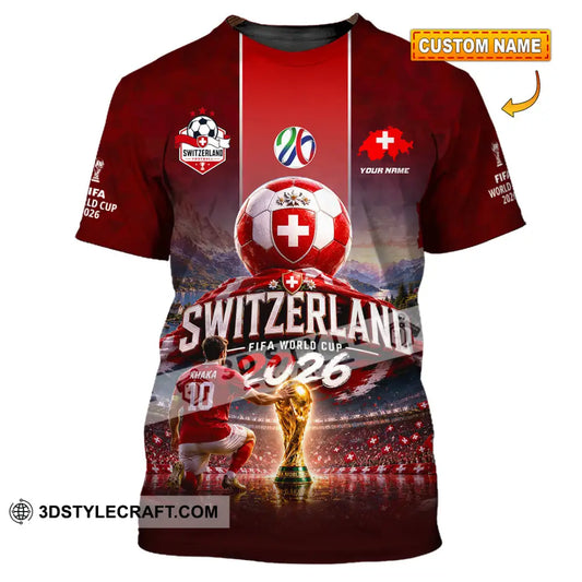 Unisex Shirt - Custom Switzerland World Cup 2026 Shirt - T-shirt