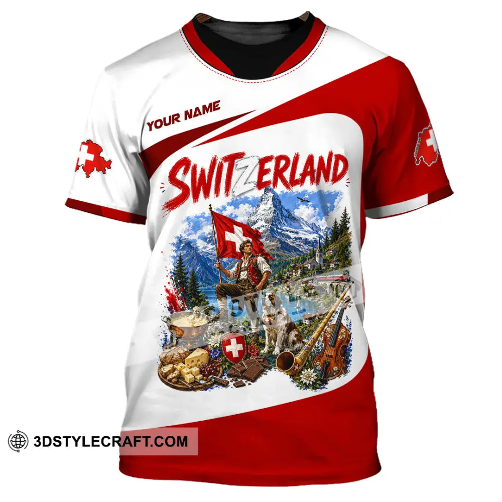 Unisex Shirt - Custom Switzerland Shirt - T-Shirt / S - T-shirt