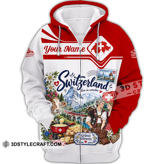 Unisex Shirt - Custom Switzerland Shirt style option 3