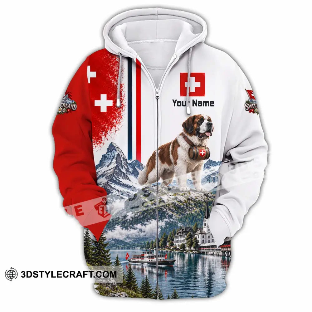 Unisex Shirt - Custom Switzerland Shirt - Zipper Hoodie / S - T-shirt