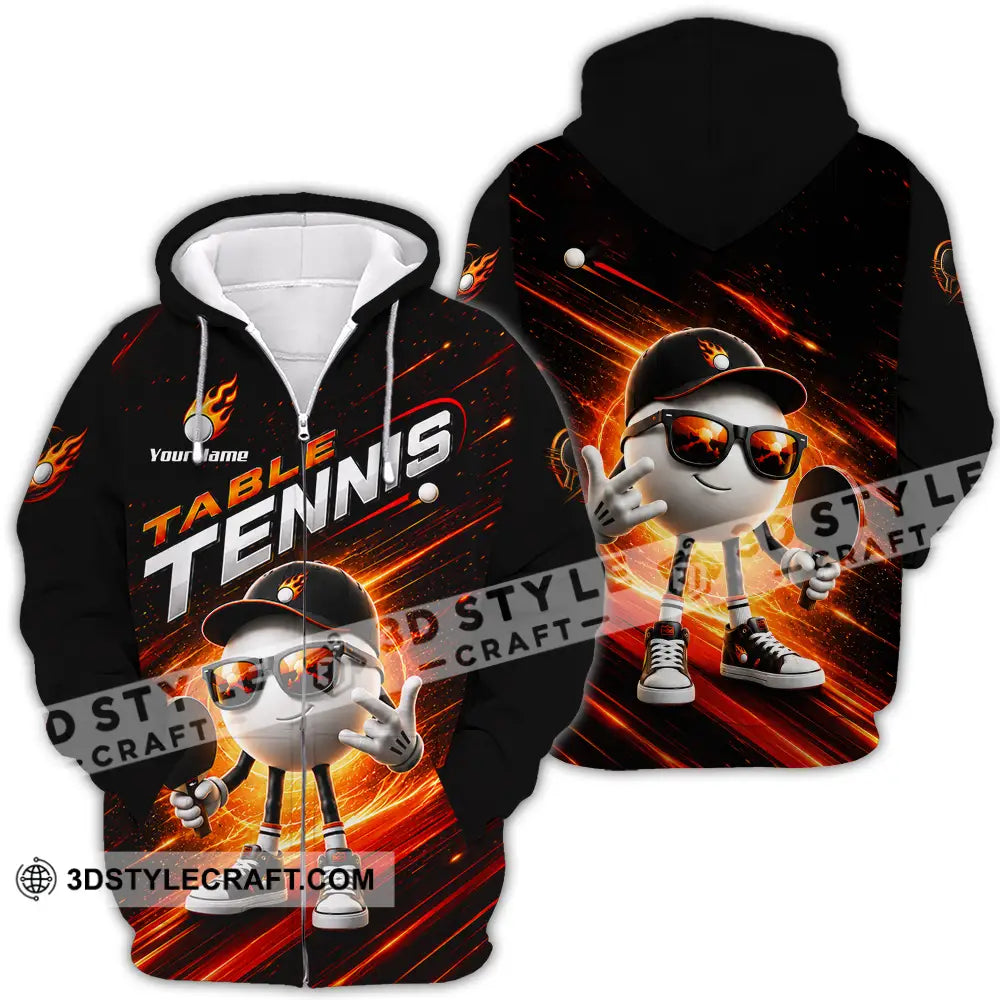 Unisex Shirt - Custom Table Tennis Shirt - Zipper Hoodie / S - T-shirt