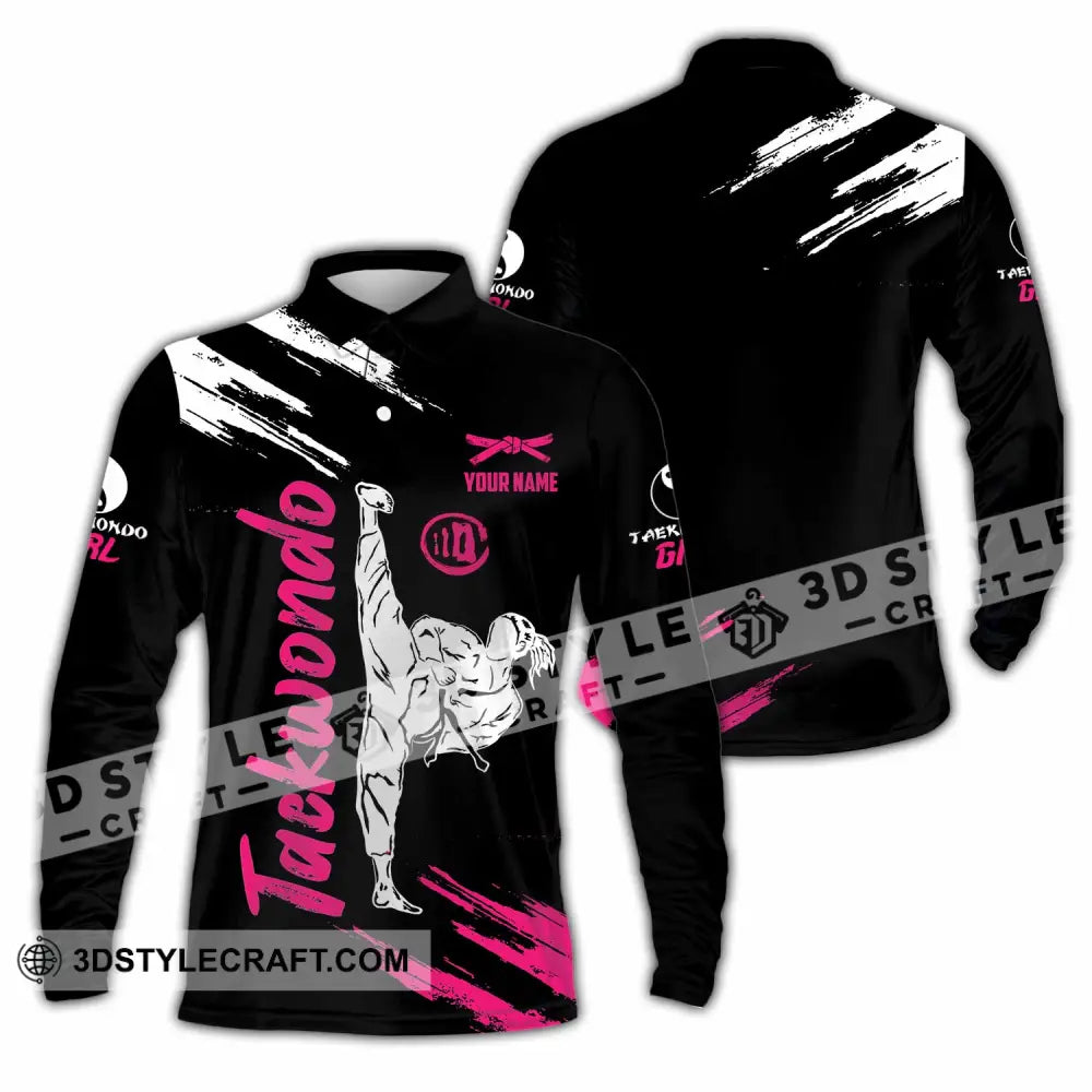 Unisex Shirt - Custom Taekwondo 3D Shirt Long Sleeve Polo / S T-shirt