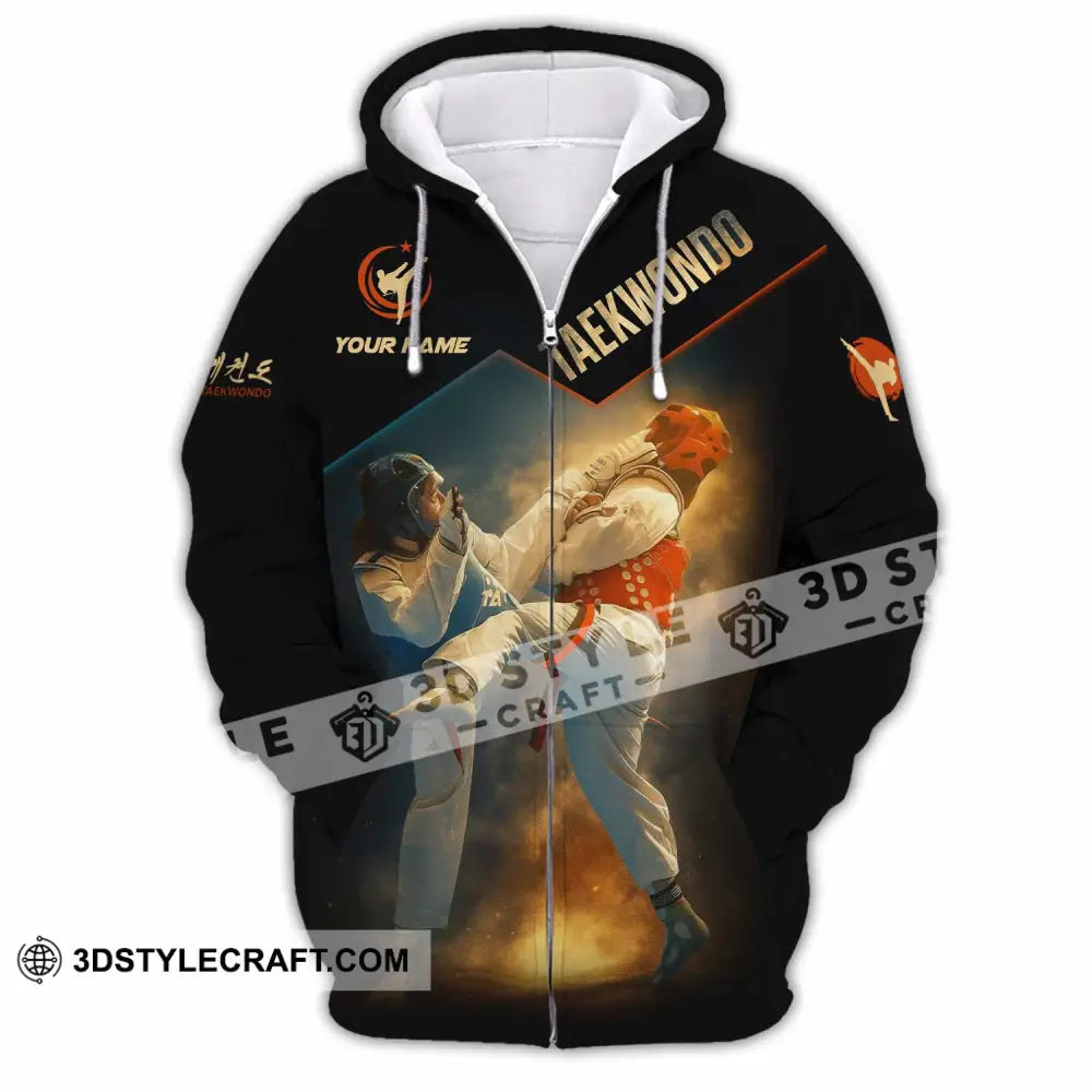 Unisex Shirt - Custom Taekwondo 3D Shirt Zipper Hoodie / S T-shirt