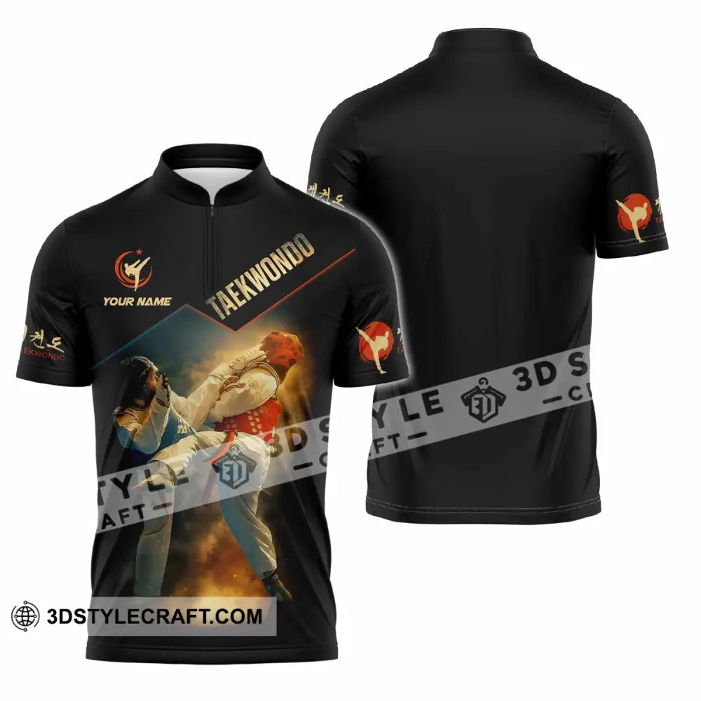 Unisex Shirt - Custom Taekwondo 3D Shirt Zipper Polo Shirt / S T-shirt