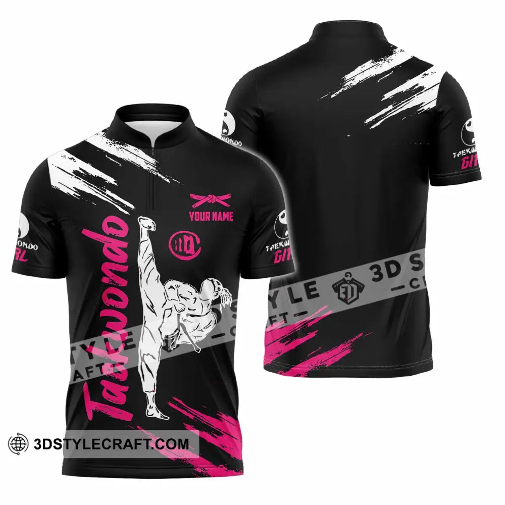 Unisex Shirt - Custom Taekwondo 3D Shirt Zipper Polo Shirt / S T-shirt