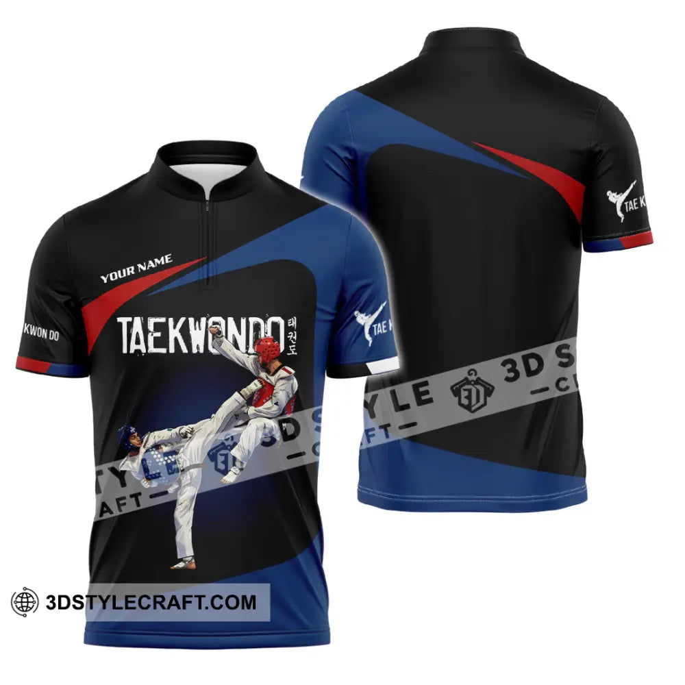 Unisex Shirt - Custom Taekwondo 3D Shirt Zipper Polo Shirt / S T-shirt