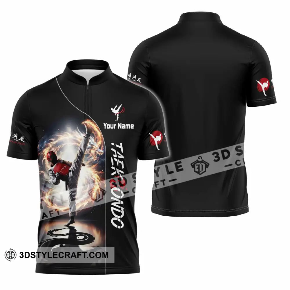 Unisex Shirt - Custom Taekwondo Shirt - Zipper Polo Shirt / S - T-shirt