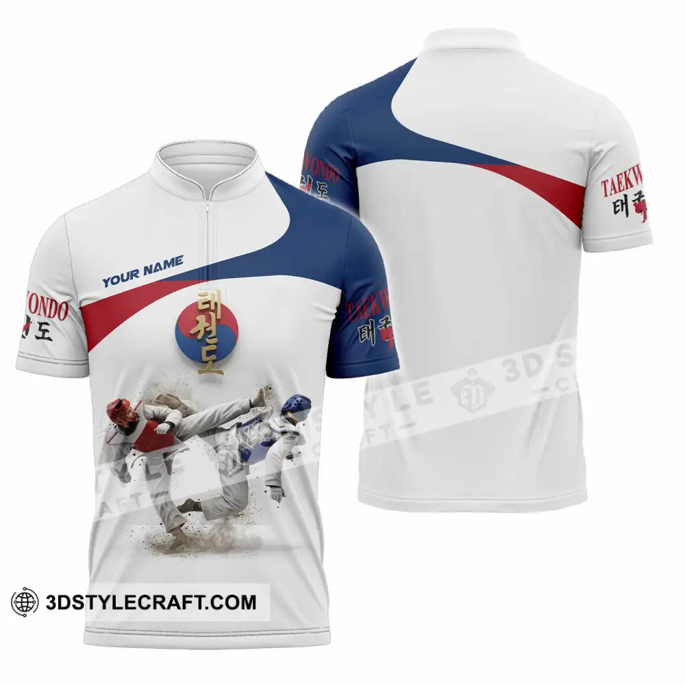Unisex Shirt - Custom Taekwondo Shirt - Zipper Polo Shirt / S - T-shirt