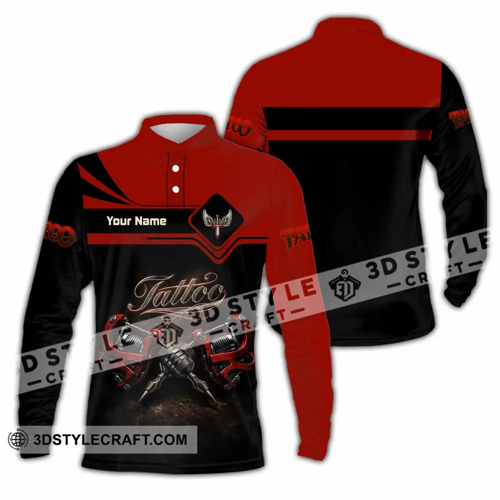 Unisex Shirt - Custom Tattoo Shirt - Long Sleeve Polo / S - T-shirt