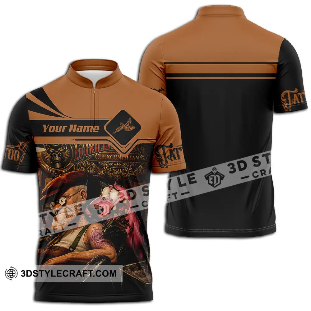 Unisex Shirt - Custom Tattoo Shirt - Zipper Polo Shirt / S - T-shirt