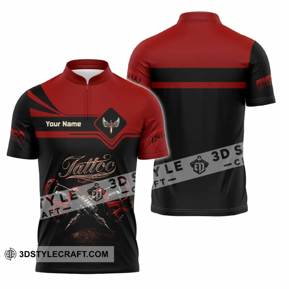 Unisex Shirt - Custom Tattoo Shirt - Zipper Polo Shirt / S - T-shirt