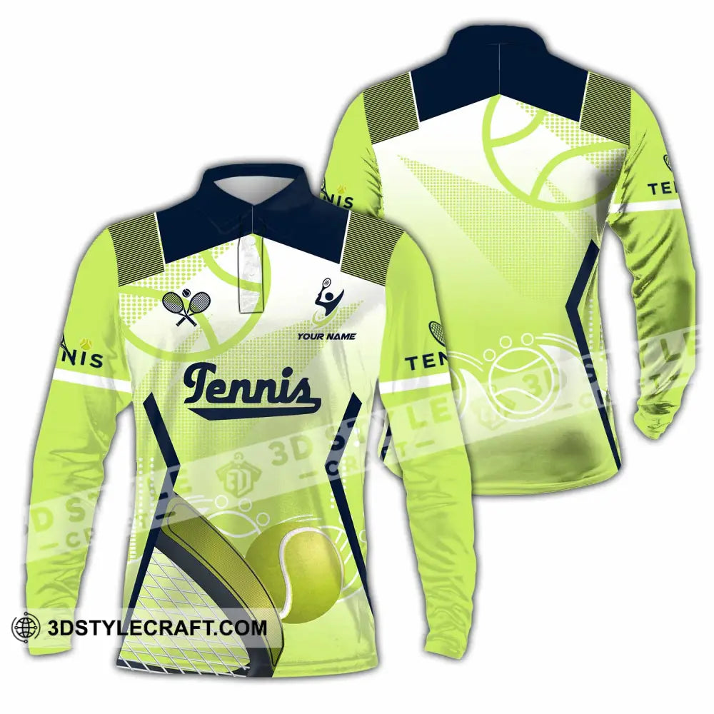 Unisex Shirt - Custom Tennis 3D Shirt Long Sleeve Polo / S T-shirt