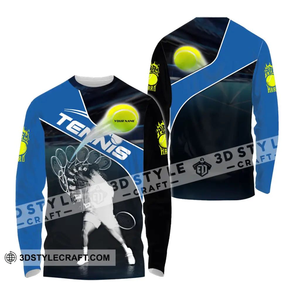 Unisex Shirt - Custom Tennis 3D Shirt Long Sleeve Shirt / S T-shirt