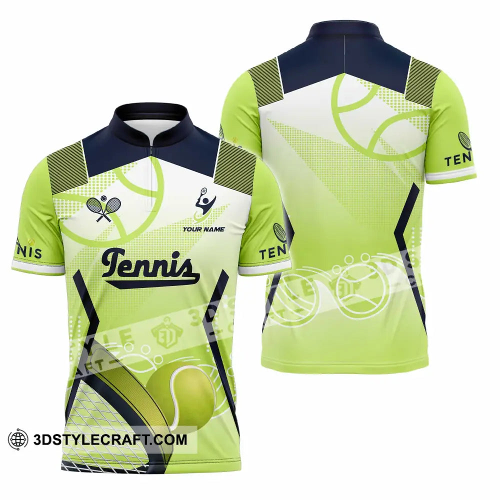Unisex Shirt - Custom Tennis 3D Shirt Zipper Polo Shirt / S T-shirt