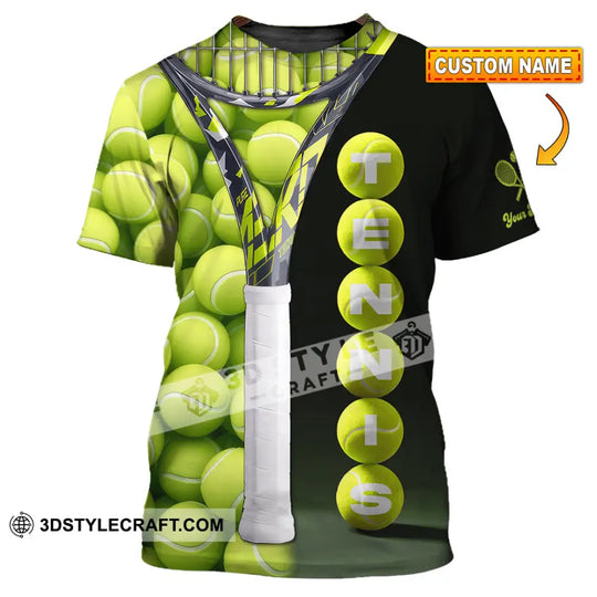 Unisex Shirt - Custom Tennis Ball, Tennis Player Sport Shirt style option 1