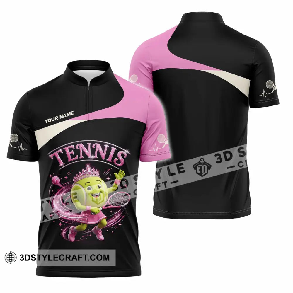 Unisex Shirt - Custom Tennis Shirt - Zipper Polo Shirt / S - T-shirt