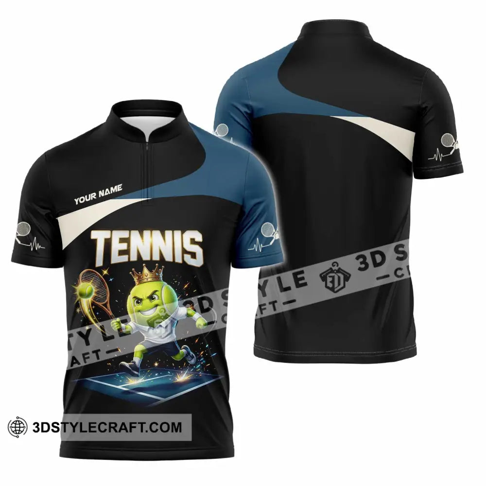 Unisex Shirt - Custom Tennis Shirt - Zipper Polo Shirt / S - T-shirt