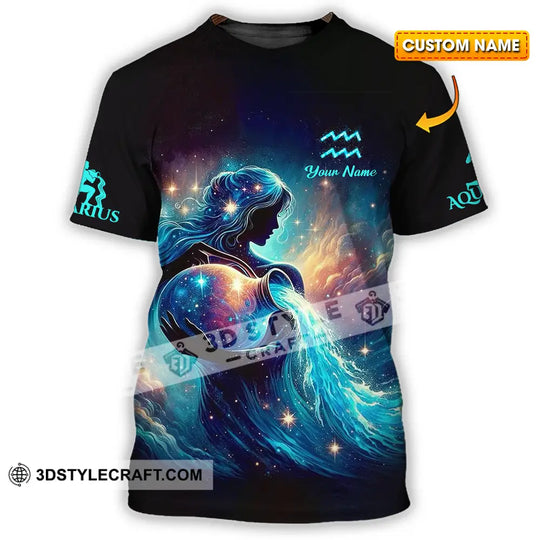 Unisex Shirt - Custom Text Shirt Aquarius style option 1