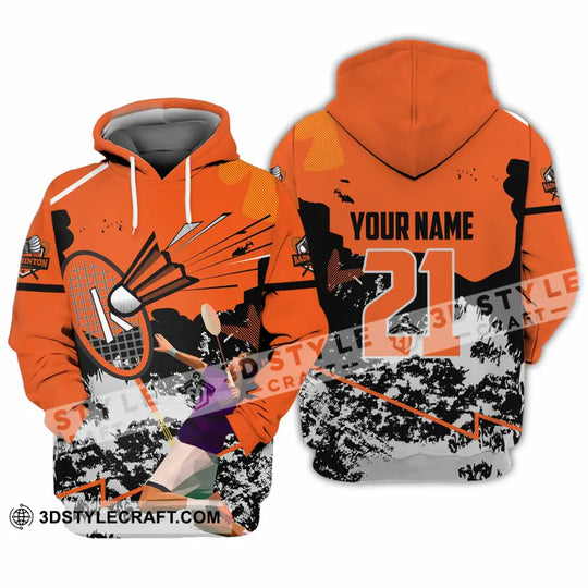 Unisex Shirt - Custom Text Shirt, Badminton style option 3