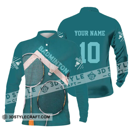 Unisex Shirt - Custom Text Shirt, Badminton Shirt style option 3