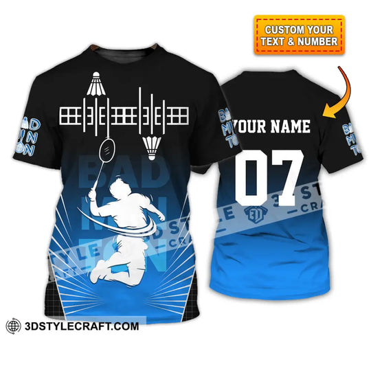 Unisex Shirt - Custom Text Shirt, Badminton Shirt style option 1