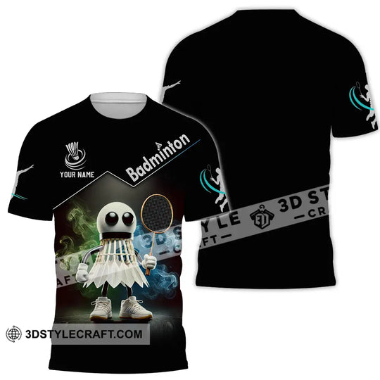 Unisex Shirt - Custom Text Shirt Badminton style option 2