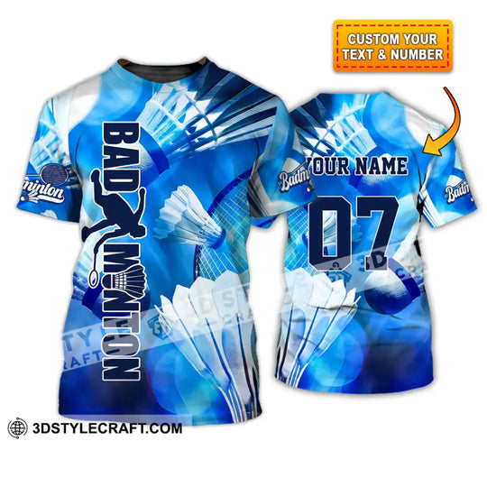 Unisex Shirt - Custom Text Shirt, Badminton Shirt style option 1