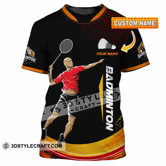 Unisex Shirt - Custom Text Shirt, Badminton style option 1