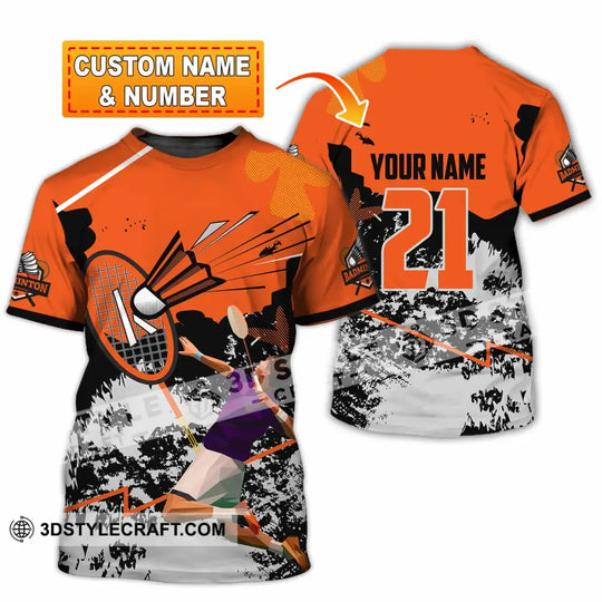 Unisex Shirt - Custom Text Shirt, Badminton style option 1